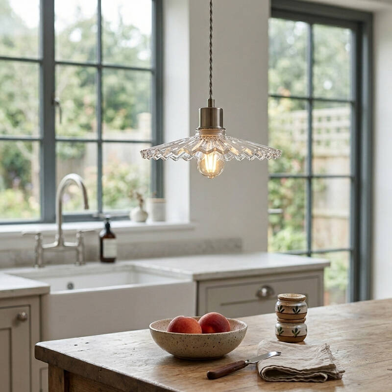 Image of Wisteria Cambridge Glass Ceiling Pendant Light