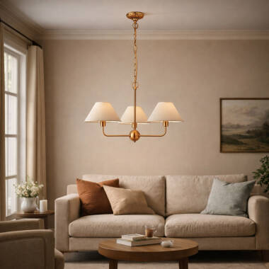 Image of Wisteria Vitra 3 Arm Ceiling Pendant Light