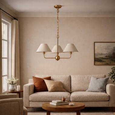 Image of Wisteria Vitra 3 Arm Ceiling Pendant Light