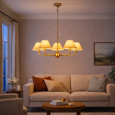 Image of Wisteria Vitra 5 Arm Ceiling Pendant Light