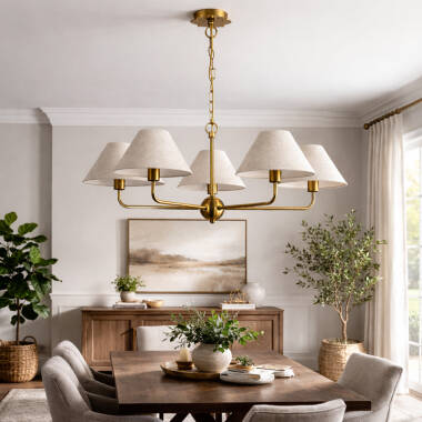 Image of Wisteria Mira 5 Arm Ceiling Pendant Light
