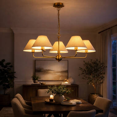 Image of Wisteria Mira 5 Arm Ceiling Pendant Light