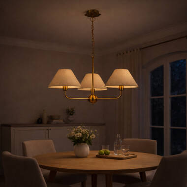 Image of Wisteria Mira 3 Arm Ceiling Pendant Light
