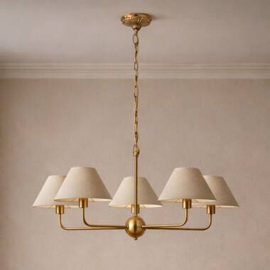 Image of Wisteria Vitra 5 Arm Ceiling Pendant Light