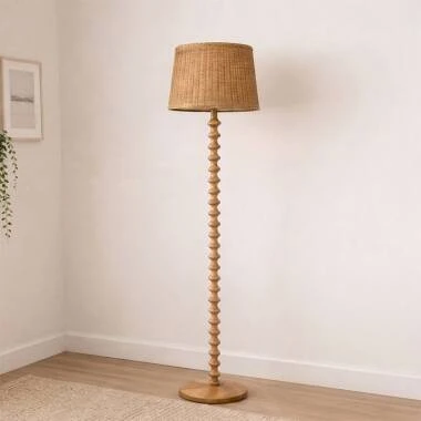 Wisteria Arc Rattan Floor Lamp