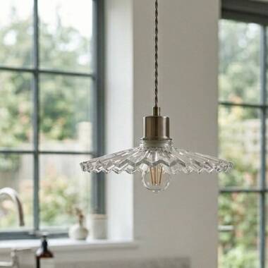 Image of Wisteria Cambridge Glass Ceiling Pendant Light