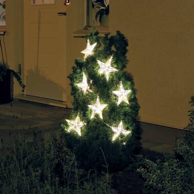 Image of Konstsmide Christmas 1.18M Warm White LED Star Curtain Lights