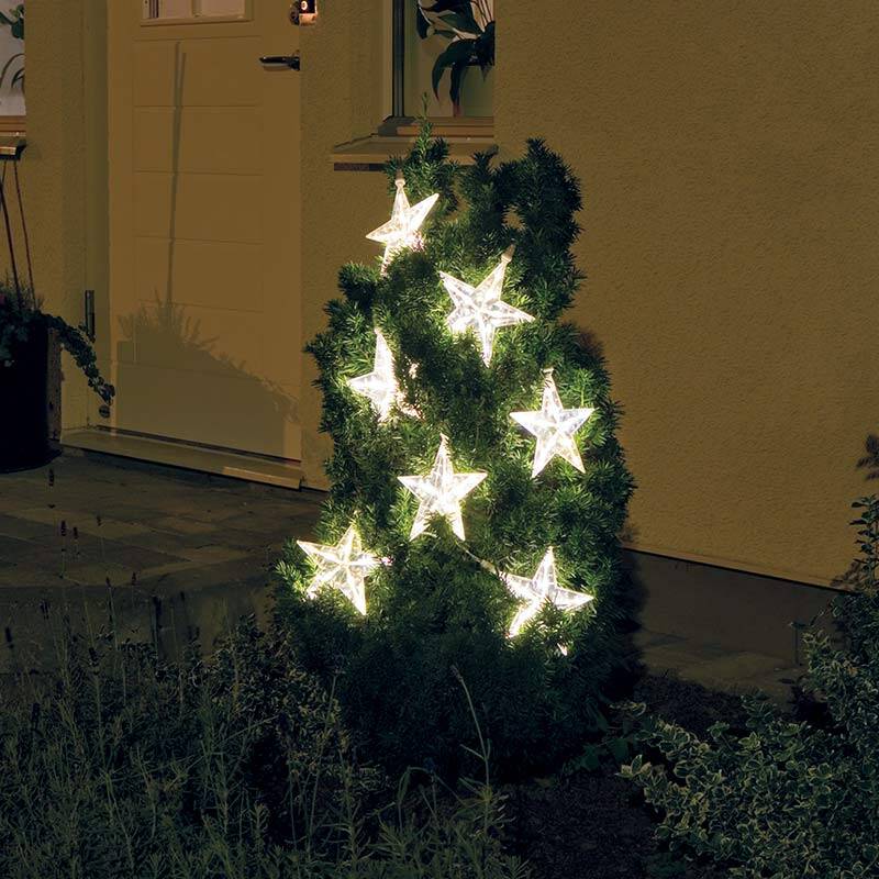 Image of Konstsmide Christmas 1.18M Warm White LED Star Curtain Lights