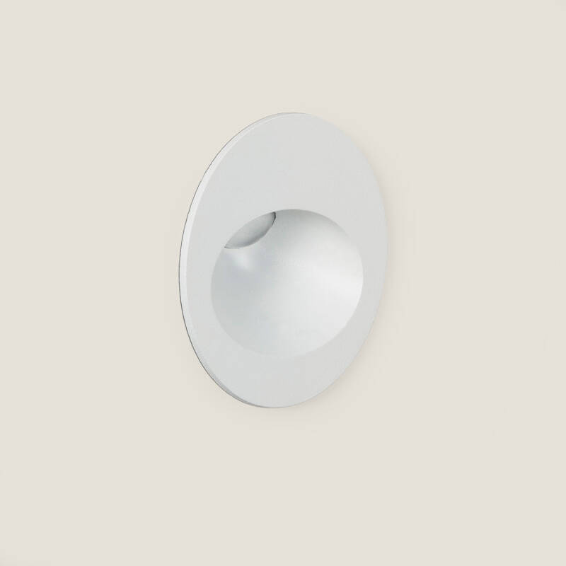 Image of Edit Coney 3W Round Recessed Outdoor Wall Light
