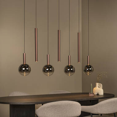 Image of Lucide Jasmine 7 Light CCT LED Bar Ceiling Pendant Light