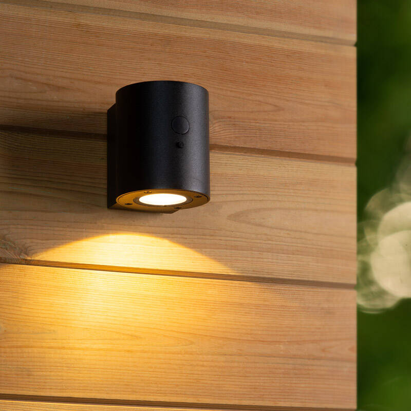 Image of Lucide Perth Solar LED Outdoor Wall Light with PIR Sensor