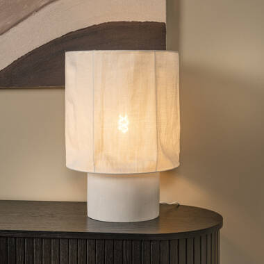 Image of Lucide Tissaja Large Linen Table Lamp