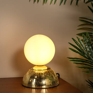 Image of Lucide Glitzer Glass Table Lamp
