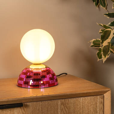 Image of Lucide Glitzer Glass Table Lamp