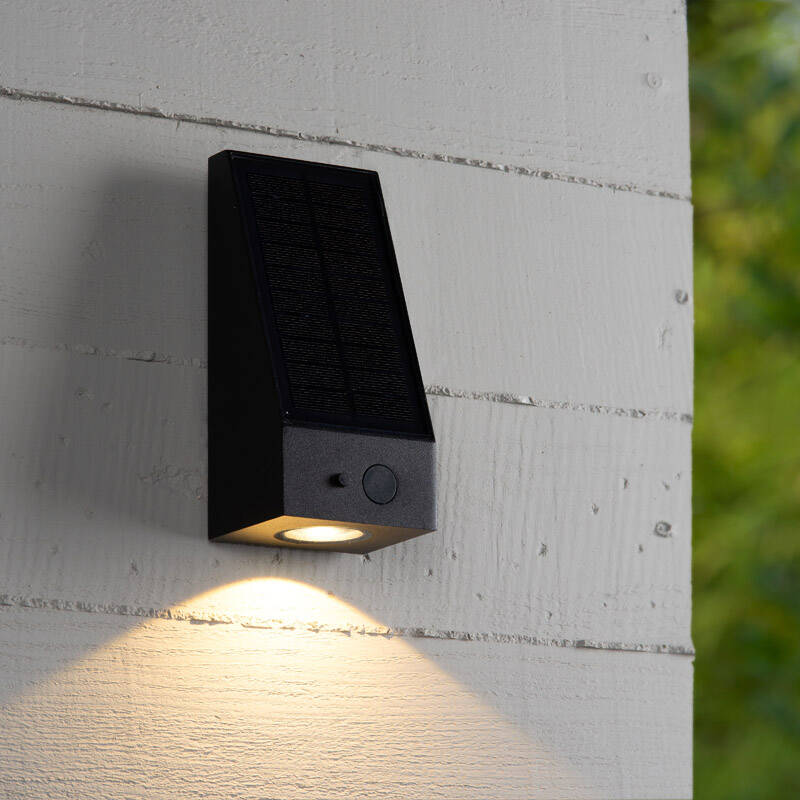 Image of Lucide Irwin Solar LED Outdoor Wall Light with PIR Sensor