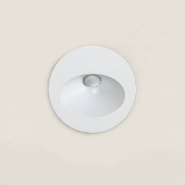 Image of Edit Coney 3W Round Recessed Outdoor Wall Light