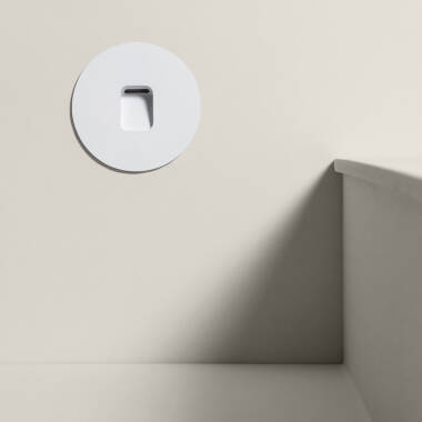 Image of Edit Grasset Round LED Recessed Wall Light