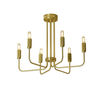 Image of Westport Bridgehampton 6 Light Semi-Flush Chandelier