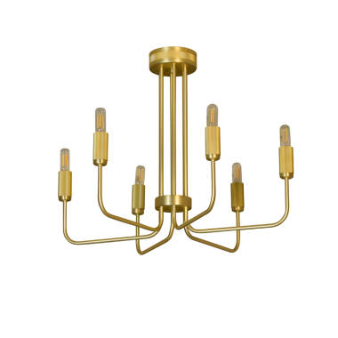 Image of Westport Bridgehampton 6 Light Semi-Flush Chandelier