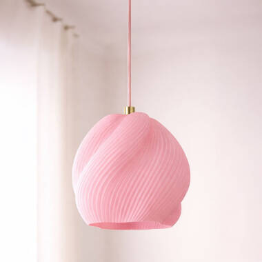 Image of Wisteria Rosey Fibreglass Ceiling Pendant Light