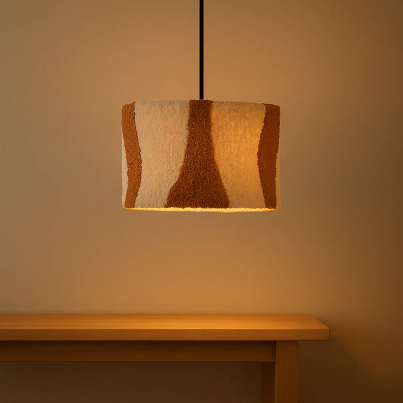 Image of Khudi & Khora Hemp Tufted Ceiling Pendant Shade