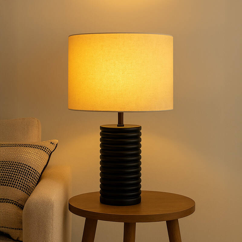 Image of Khudi & Khora Boston Wood Table Lamp