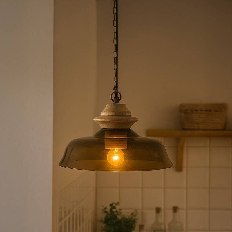 Image of Khudi & Khora Brook Glass Ceiling Pendant Light