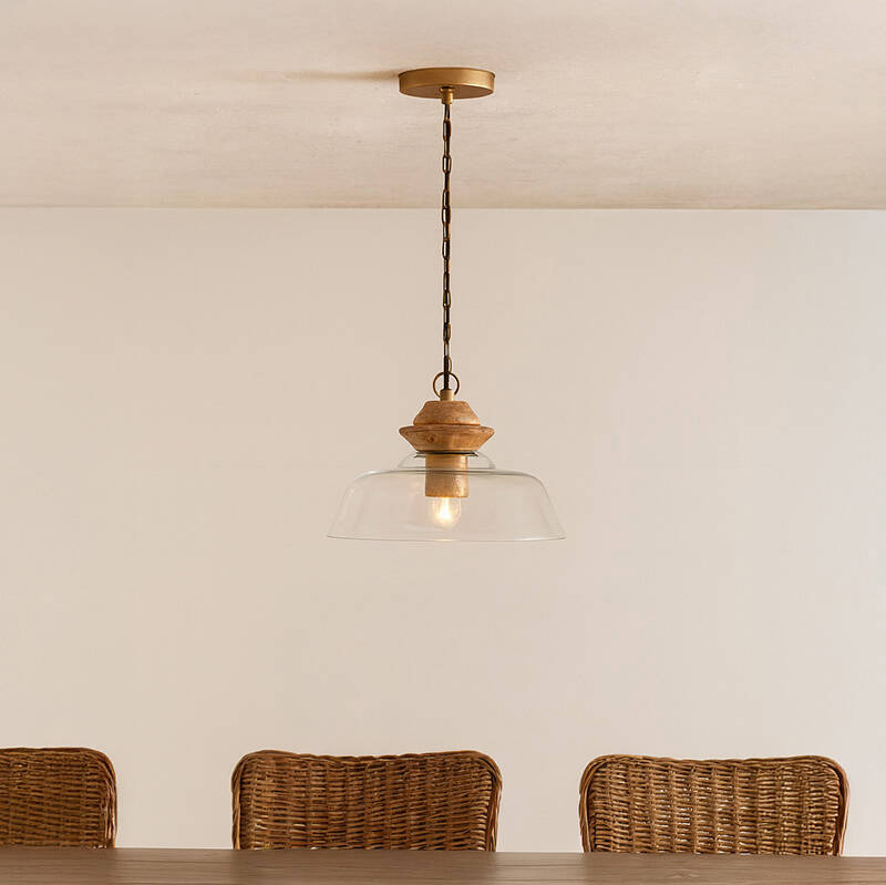 Image of Khudi & Khora Brook Glass Ceiling Pendant Light