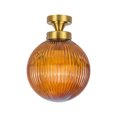 Westport Old School Glass Flush Ceiling Light