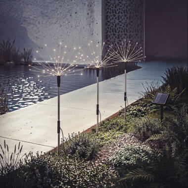 Suri Dandelion Solar LED Stake Light - Set of 3
