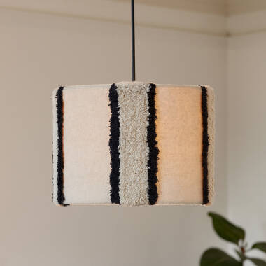 Khudi & Khora Hemp Tufted Ceiling Pendant Shade