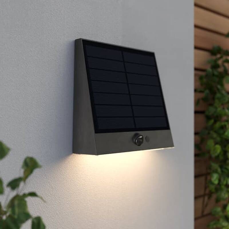 Image of Suri Grafton Solar LED Outdoor Wall Light with PIR Sensor