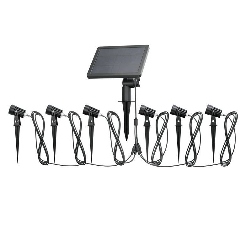 Image of Suri Atlas Solar LED Garden Spotlight - Pack of 6