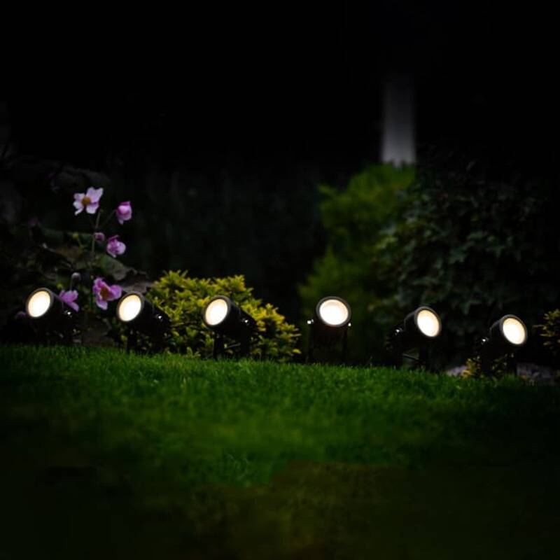 Image of Suri Atlas Solar LED Garden Spotlight - Pack of 6