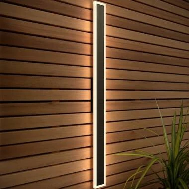Suri Halo Rectangle Solar 80cm LED Outdoor Wall Light