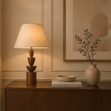 Image of Wisteria Nova Linen Table Lamp