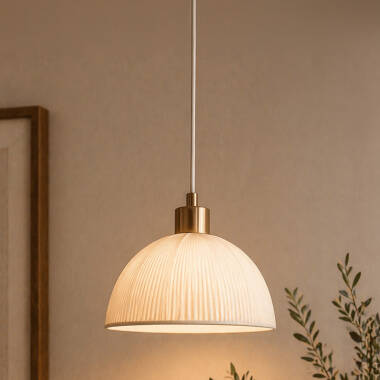 Image of Wisteria Aura Ceramic Ceiling Pendant Light