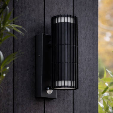 Edit Hibiscus Outdoor Up & Down Wall Light with PIR Sensor
