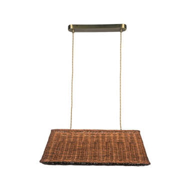 Image of Khudi & Khora Lucent Rattan Bar Ceiling Pendant Light