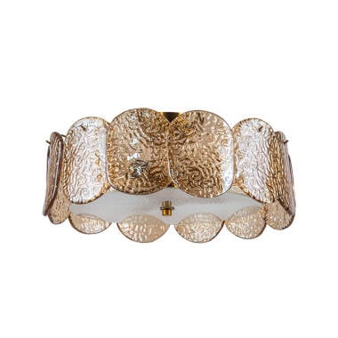 Image of Wisteria Verre Glass Semi-Flush Ceiling Light