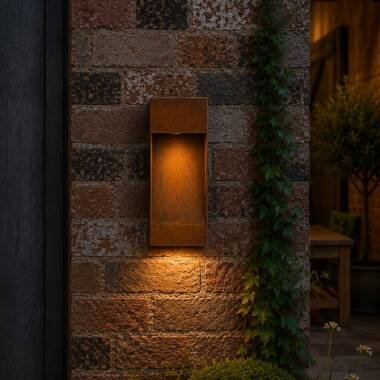 Image of Westport Coastal Rusty Ray LED Outdoor Flush Wall Light
