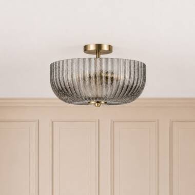Image of Wisteria Pulse Glass Semi-Flush Ceiling Light