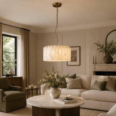 Image of Wisteria Linea Alabaster Glass Chandelier