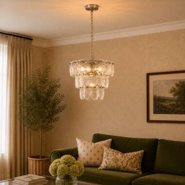 Image of Wisteria Merise Clear Glass Ceiling Pendant Light