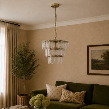 Image of Wisteria Merise Clear Glass Ceiling Pendant Light