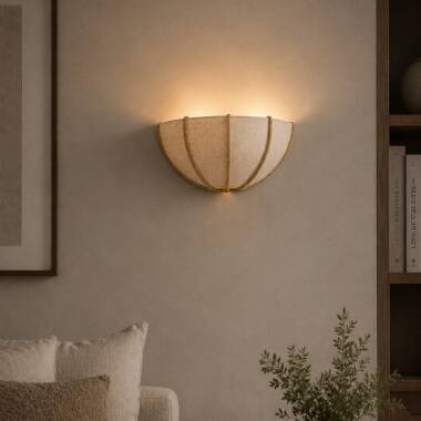 Image of Khudi & Khora Solara Linen Wall Light