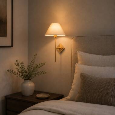 Image of Wisteria Celesta Linen Wall Light