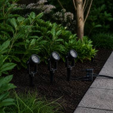 Image of Easyfit Core 12v Garden Lights - Wisteria LED Outdoor Spotlight Kit - 3 Lights