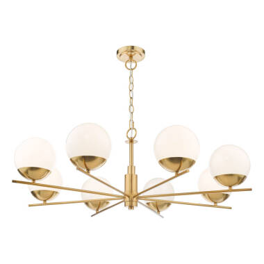 Dar Bombazine 8 Arm Ceiling Pendant Light