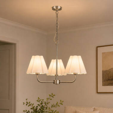 Image of Wisteria Violet  3 Light Multi Arm Ceiling Pendant Light